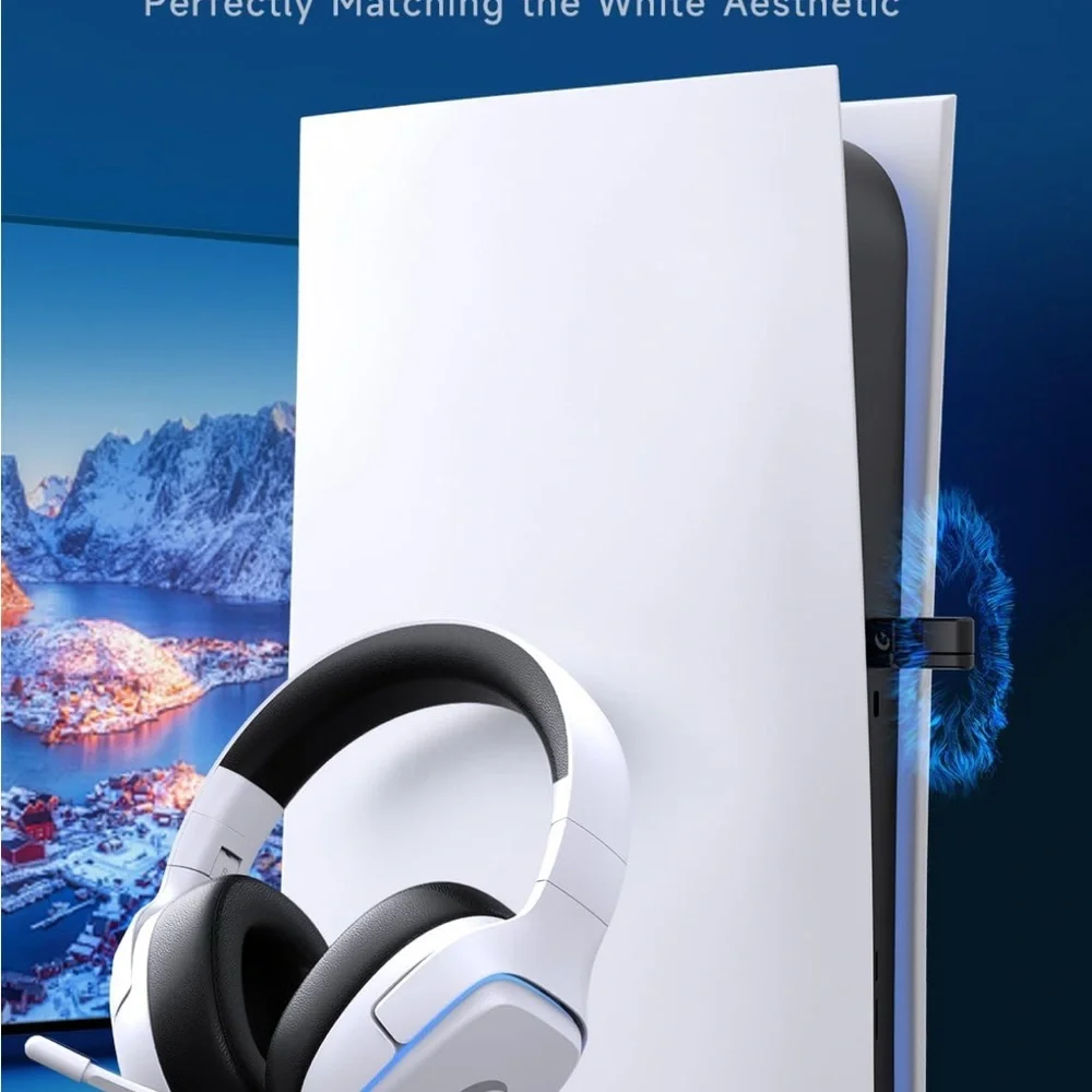 Perfect PS5/PS4/PC Headset Surround Sound White New 70H Battery and more